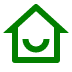 smiling house icon